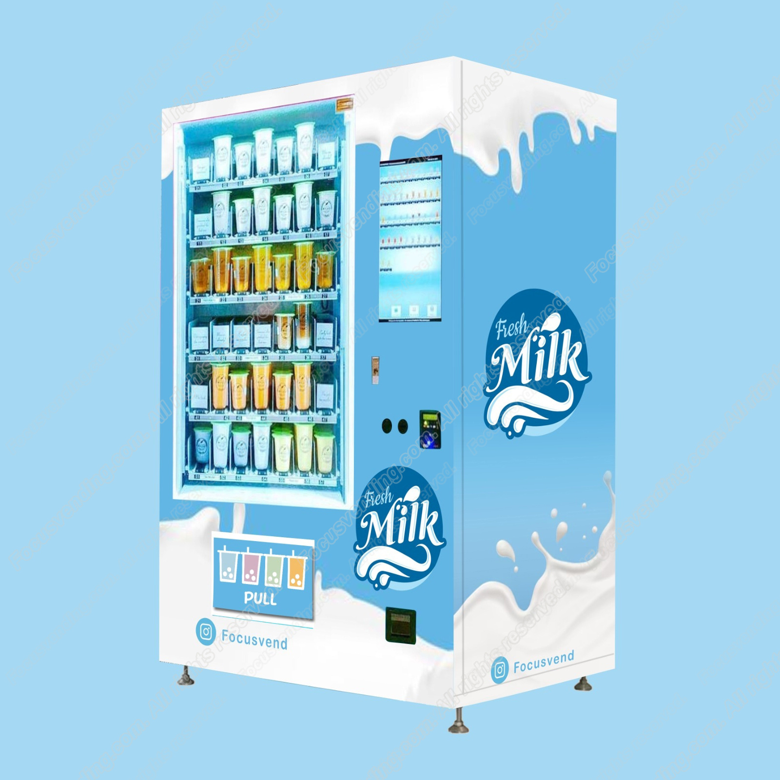 Bubble Tea Cooling Vending Machine With Elevator System