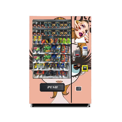 Vending machines for hair nail polishes jewelry with lcd monitor