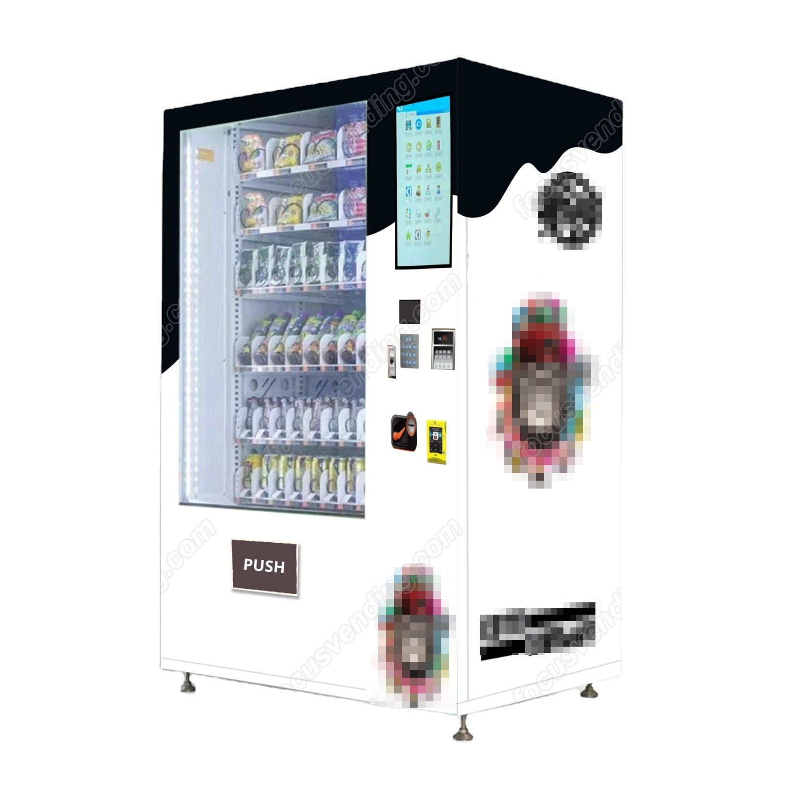 popular automatic milkshake drink vending machine for school railway station with touch screen