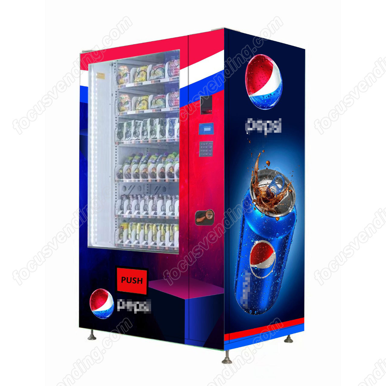 Cola Cooling System Vending Machine On Street