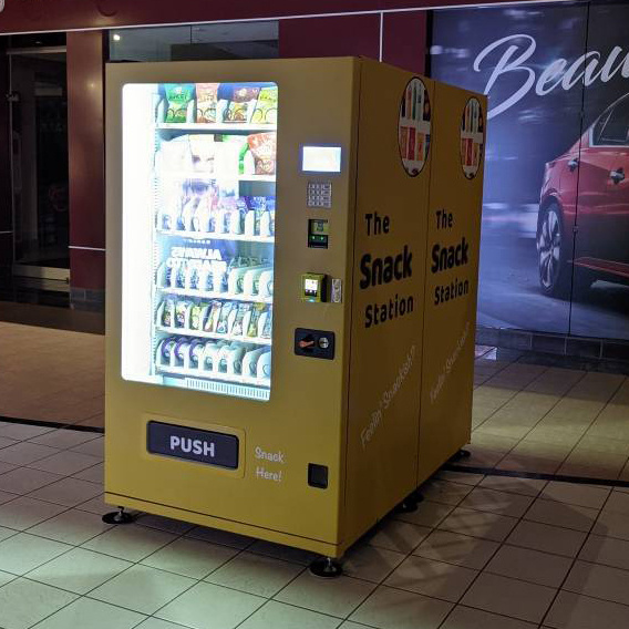 Automatic Coin Operated Milk Tea Snack Drink Combo Vending Machine