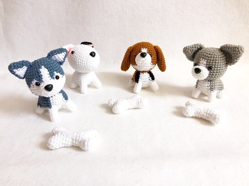 Amigurumi Crochet Puppy Baby Crib Mobile Crochet Mini Dog