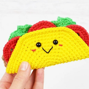 Soft Crochet Taco Amigurumi Food Toys Crocheted Mexican Food Plush Crochet Play Food For Kids