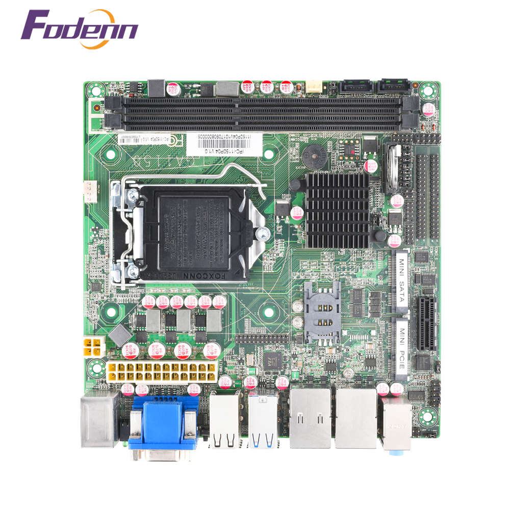 Fodenn OEM/ODM Intel Haswell I3/I5/I7 X86 DDR3 LGA1150 H81 10COM 14USB Port Standard MINI-ITX Industrial Motherboard