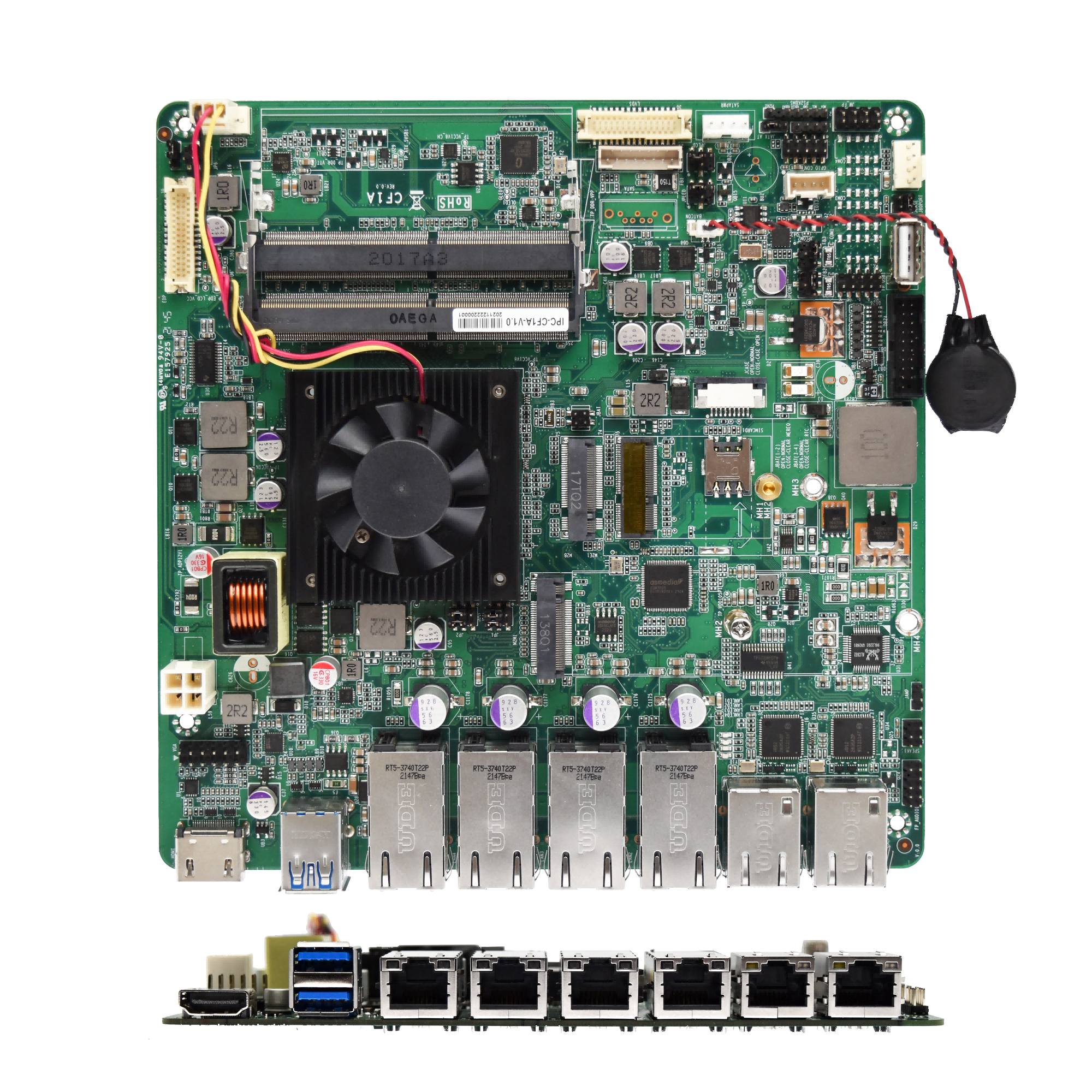 Fodenn Customization Motion Control Machine Vision Embedded 6 Lan Port MINI ITX Industrial Motherboard