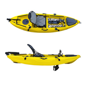 2024 kayak with foot pedal system fishing boat 1person Pedal kayak fishing boat folding fishing canoe kayak with paddle