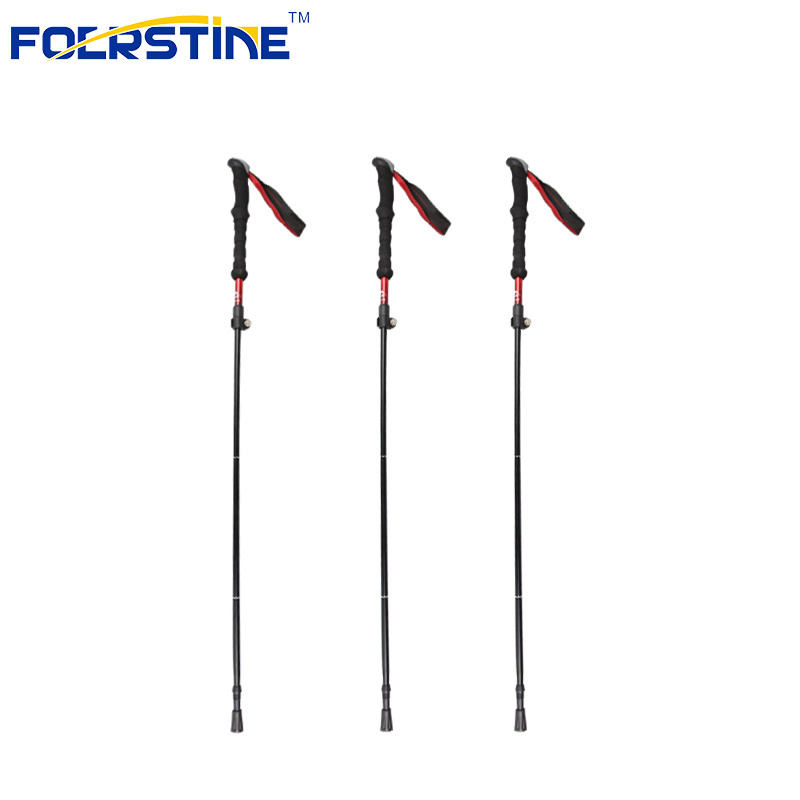 2021 Quick Lock walking Sticks Multifunctional Folding Camping Hiking Stick