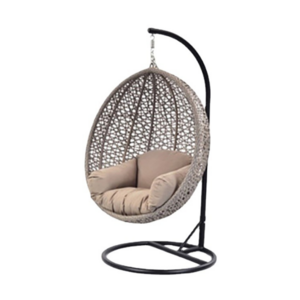 Wholesale Patio Furniture Outdoor picnic hammock chair camping Terrace egg Rattan Chair PE Rattan Metal hanging swing chair