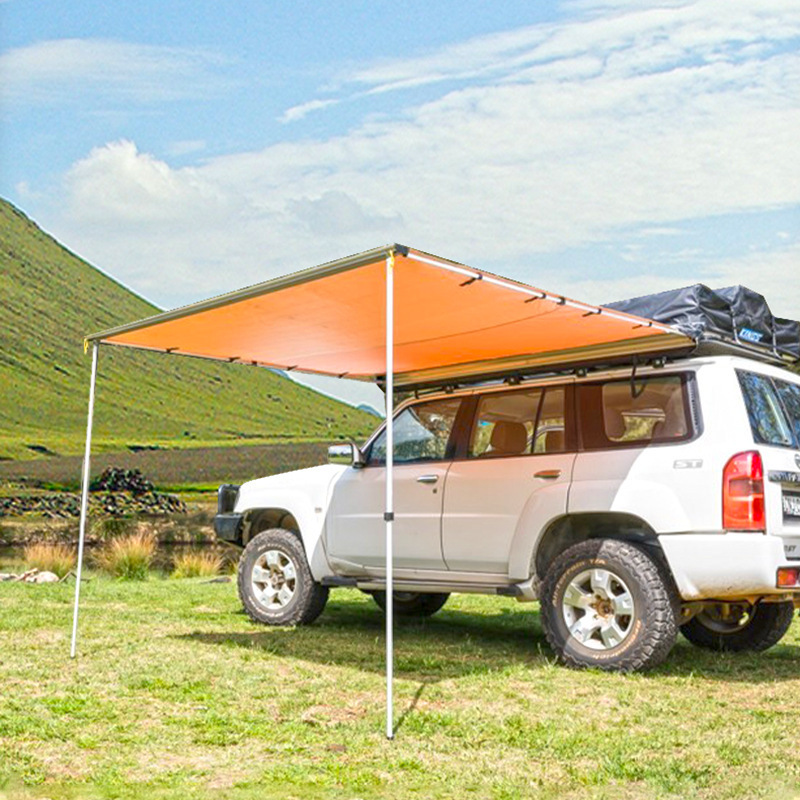 Outdoor Camping Travel  UV50+ Car Side Awning Rooftop Pull Out Tent Shade Shelter PU2000mm  portable foldable connectable canopy