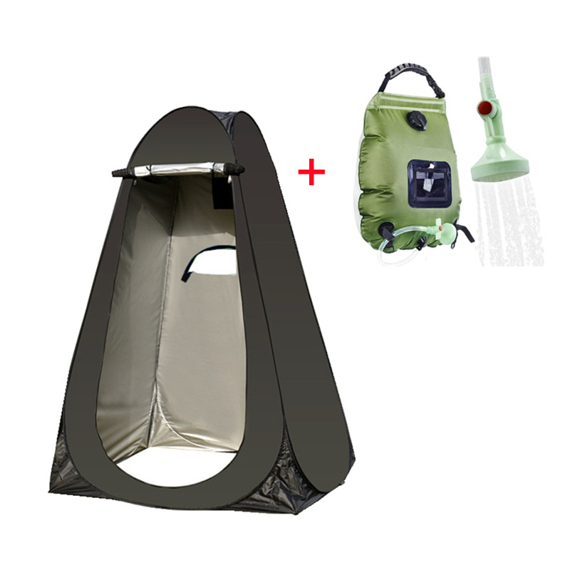 Pop up dressing toilet camping shower tent with shower bag suit portable  bath tent with 20 L Solar Shower Bag