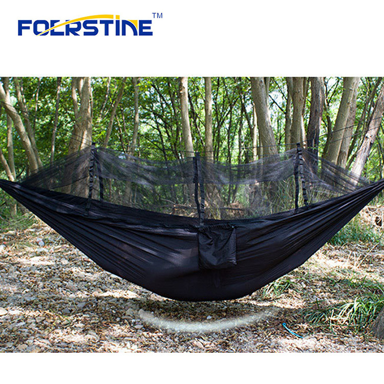 Portable folding parachute camping double hammock With Mosquito Net