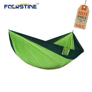 Wholesale 250*120cm 250*210cm 210T nylon material Customized Ultralight Fashion Outdoor Ripstop double parachute hammock