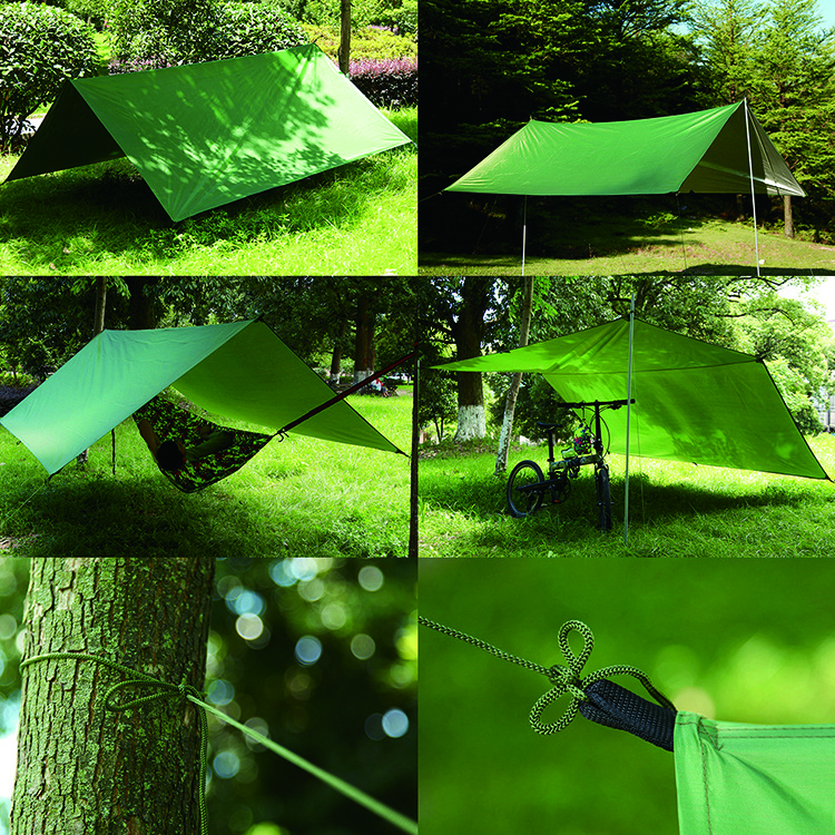 Lightweight Nylon Parachute Portable Outdoor Camping Rain Fly Sleeping Hammock With Mosquito Net