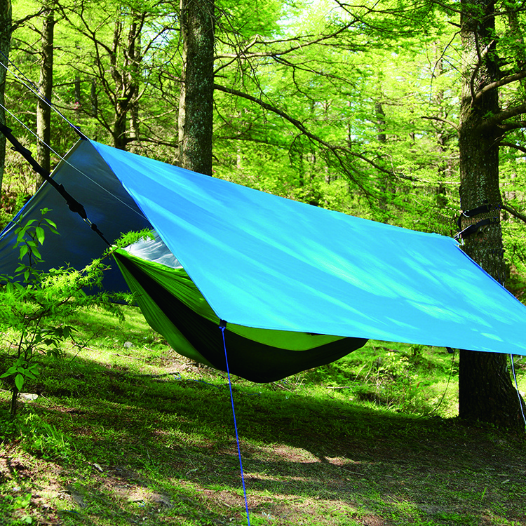 Lightweight Nylon Parachute Portable Outdoor Camping Rain Fly Sleeping Hammock With Mosquito Net