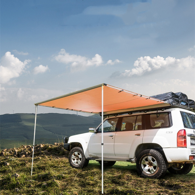 Outdoor Camping Travel  UV50+ Car Side Awning Rooftop Pull Out Tent Shade Shelter PU2000mm  portable foldable connectable canopy