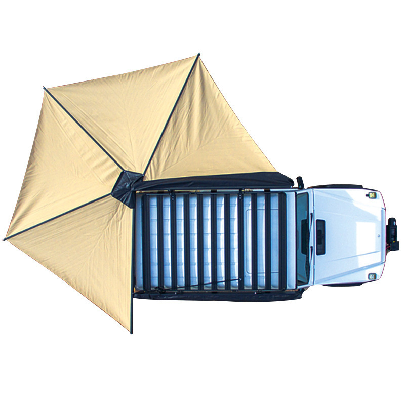 Outdoor Camping Travel  UV50+ Factory Hexagonal 270 degree fan tent car awning Roof top Tent Shade Shelter PU2000mm canopy