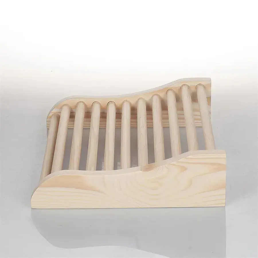 Wooden sauna Pillow high quality wood products Hot selling Dry steam sauna accessories Durable Sauna Headrest Curved Cushion