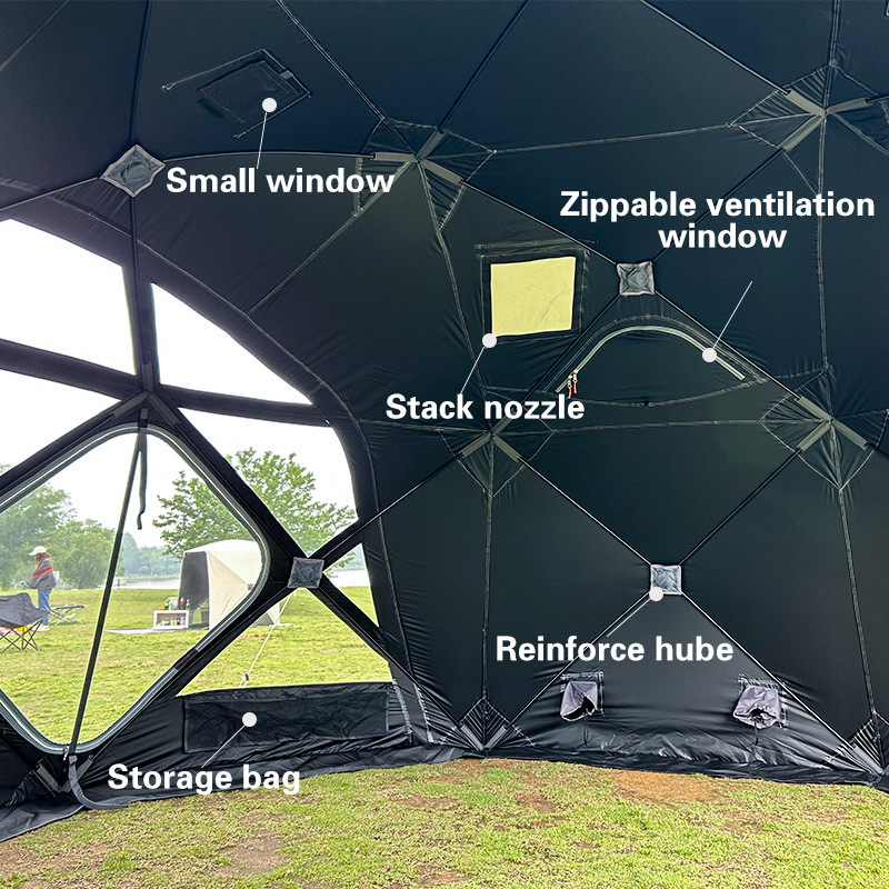 Sphericity transparent Portable folding mobile sauna tent large pop up outdoor family travel ice fishing dome igloo sweat tent