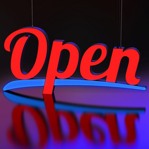 abcmix OPEN LED lightbox sign window display open led letter sign for shops and restaurants