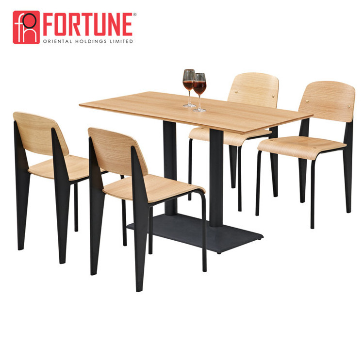 commercial furniture restaurant fastfood table and chair with black legs