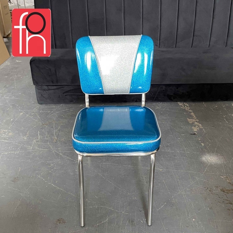 Commercial Diner Furniture Metal Chairs For Restaurant Retro American Style Restaurant Chair