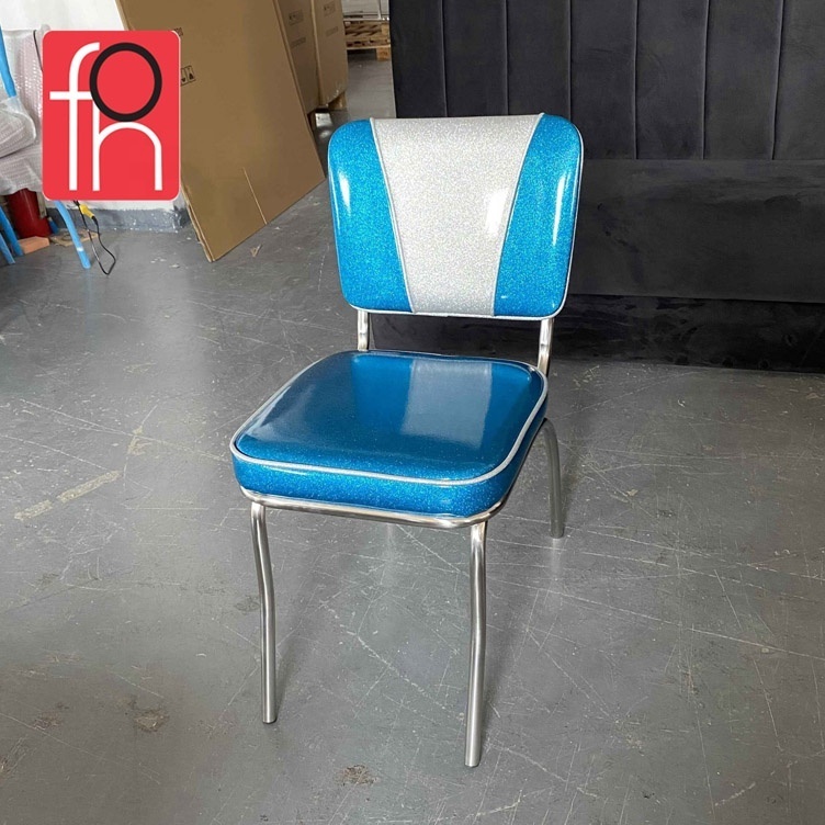 Commercial Diner Furniture Metal Chairs For Restaurant Retro American Style Restaurant Chair