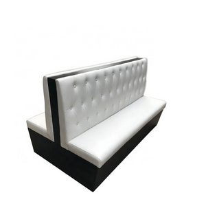 White restaurant seating double sided booth sofa factory price