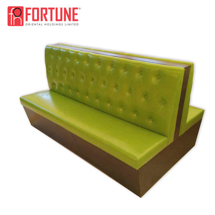 double side ice cream shop furniture leather booth seating for sale (FOH-CBCK19)