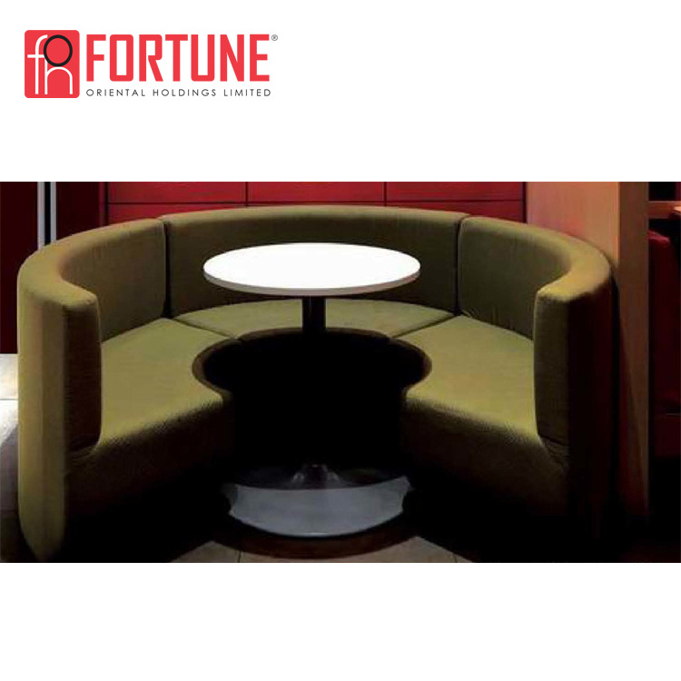 Custom made semi half round KTV night club restaurant booth sofa seating