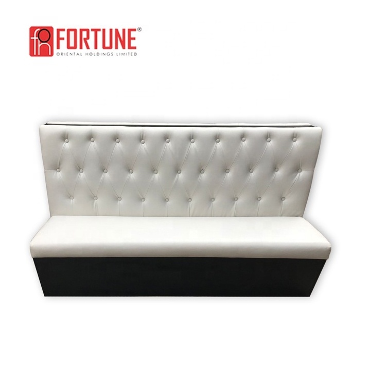 White restaurant seating double sided booth sofa factory price