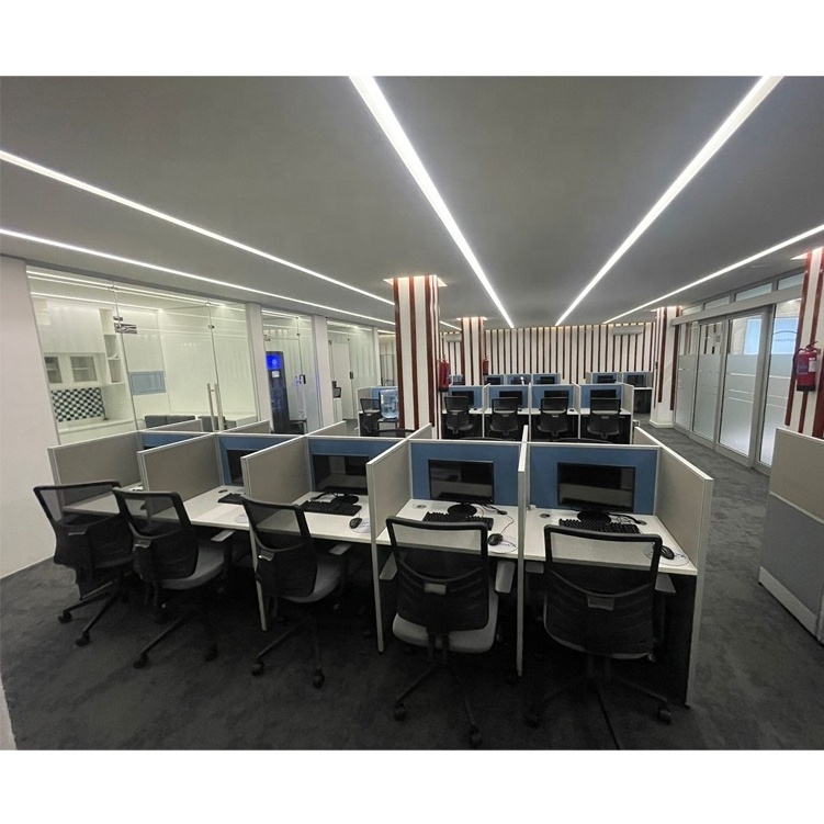 Modern office cubicles call center desk