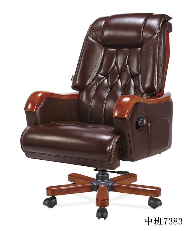 Luxury comfortable seating padding executive chair with half leather real leather