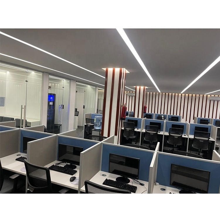 Modern office cubicles call center desk