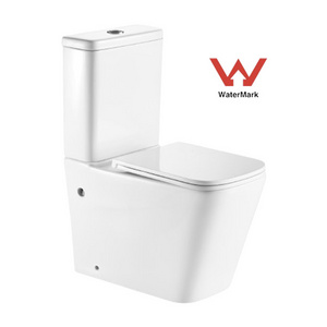 Australian Standard Back To Wall Rimless Wc Ceramic Two Piece Toilet Watermark Toilet