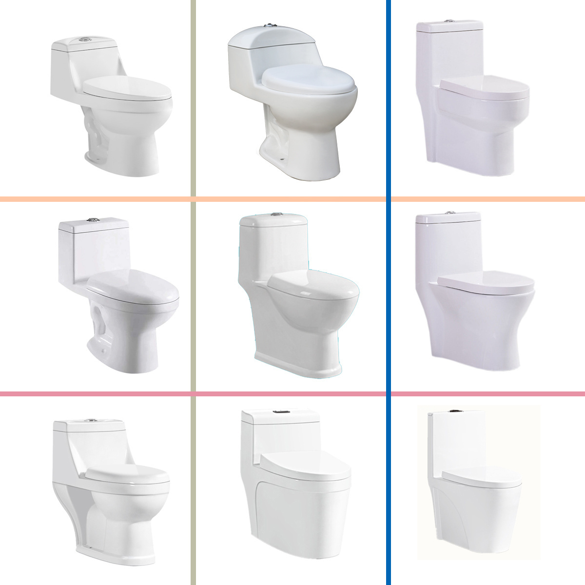 Fohome Bathroom Sanitarios Inodoros De Una Pieza S Trap Siphonic Toilet Bowl Retretes Inodoro One Piece Toilet