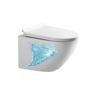 Factory OEM ODM White Tornado Ceramic Toilet WC Wall Hung Water Closet Super Swirling Inodoro Toilets