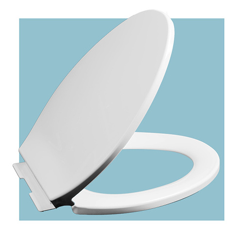 American Bathroom Standard Elongated Toilet Seat Soft Close Plastic Toilet Seat Cover Washable Toilet Lid