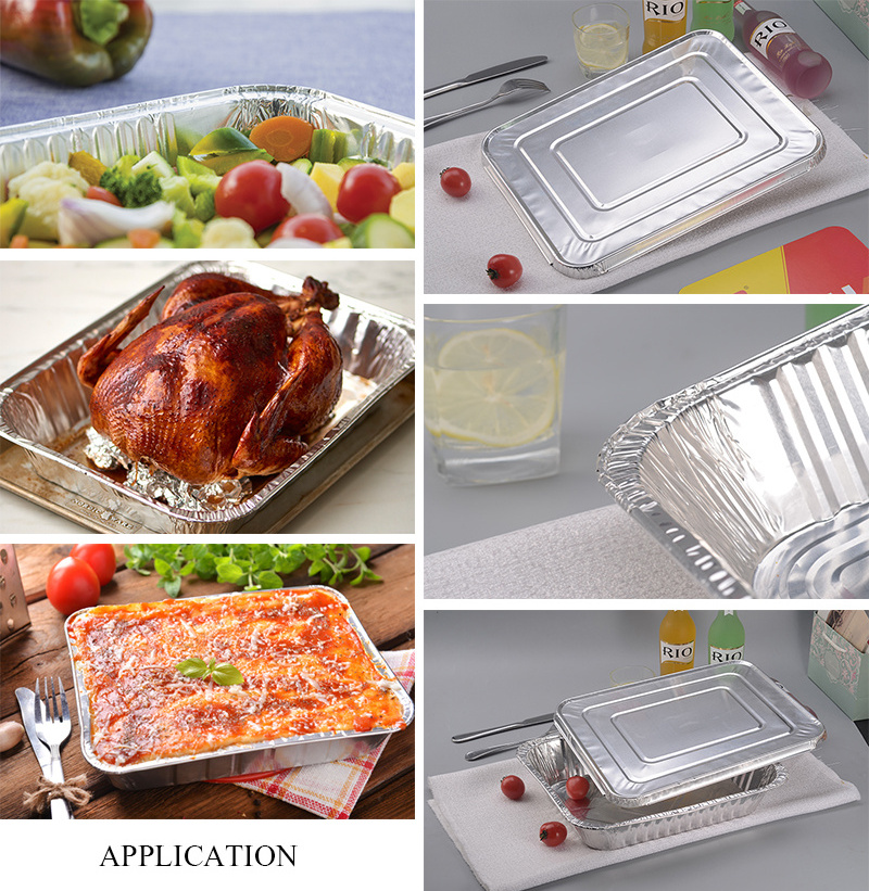 Food Grade High Capacity Aluminum Foil Container Disposable Foil Loaf Pan Aluminum Foil Baking Tray