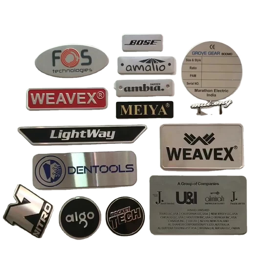 Stainless steel aluminum metal nameplate LOGO signage can be customized plaque