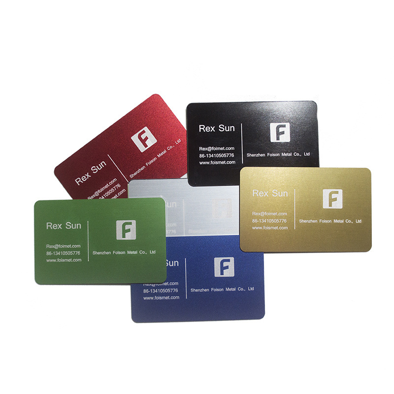 Business card metal anodized aluminum card for business gift engraved stainless steel  business cards metal