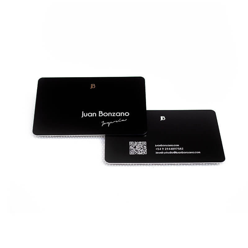 stainless steel black metal custom business card