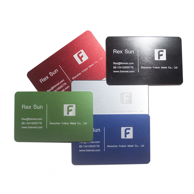 Business card metal anodized aluminum card for business gift engraved stainless steel  business cards metal