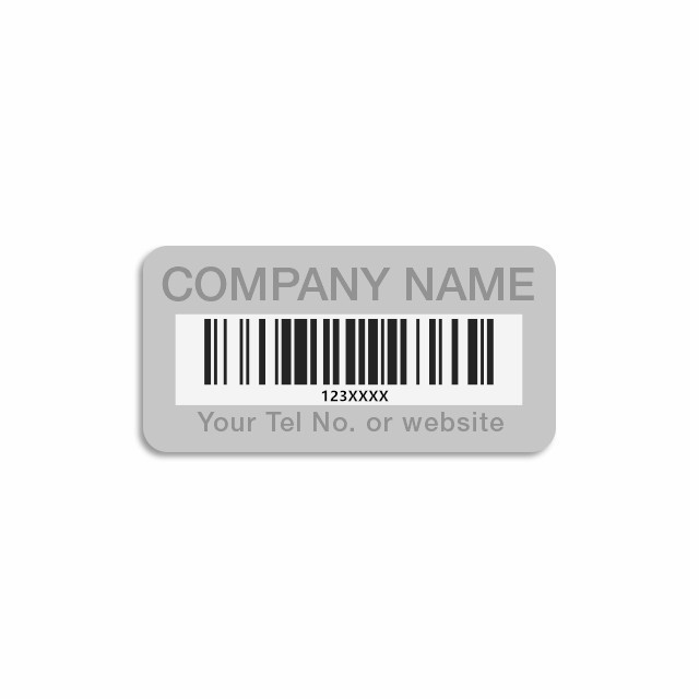 Metal stickers adhesive anodized aluminum barcode stickers asset tag label