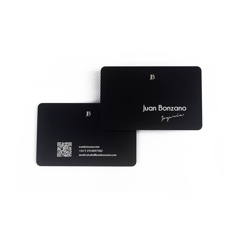 stainless steel black metal custom business card