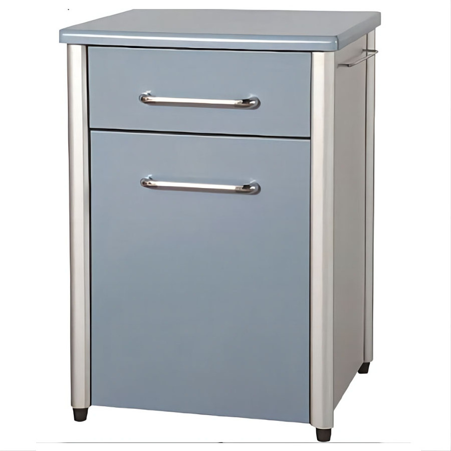 Aluminum Wood ABS Plastic Bedside Cabinet Medical Bedside Cabinet With Lock Hospital Ward Bedside Table