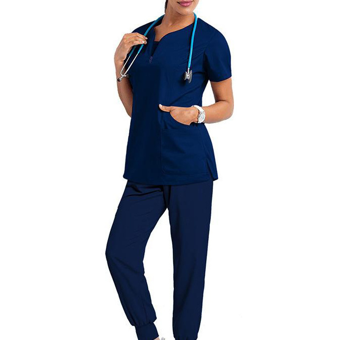 Non Woven Hospital Medical Scrub Uniform Wholesale Hospital Clothing Patient Hospital Gowns Uniform Ceil Blue Scrubs Uniforms