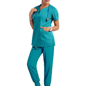 Non Woven Hospital Medical Scrub Uniform Wholesale Hospital Clothing Patient Hospital Gowns Uniform Ceil Blue Scrubs Uniforms