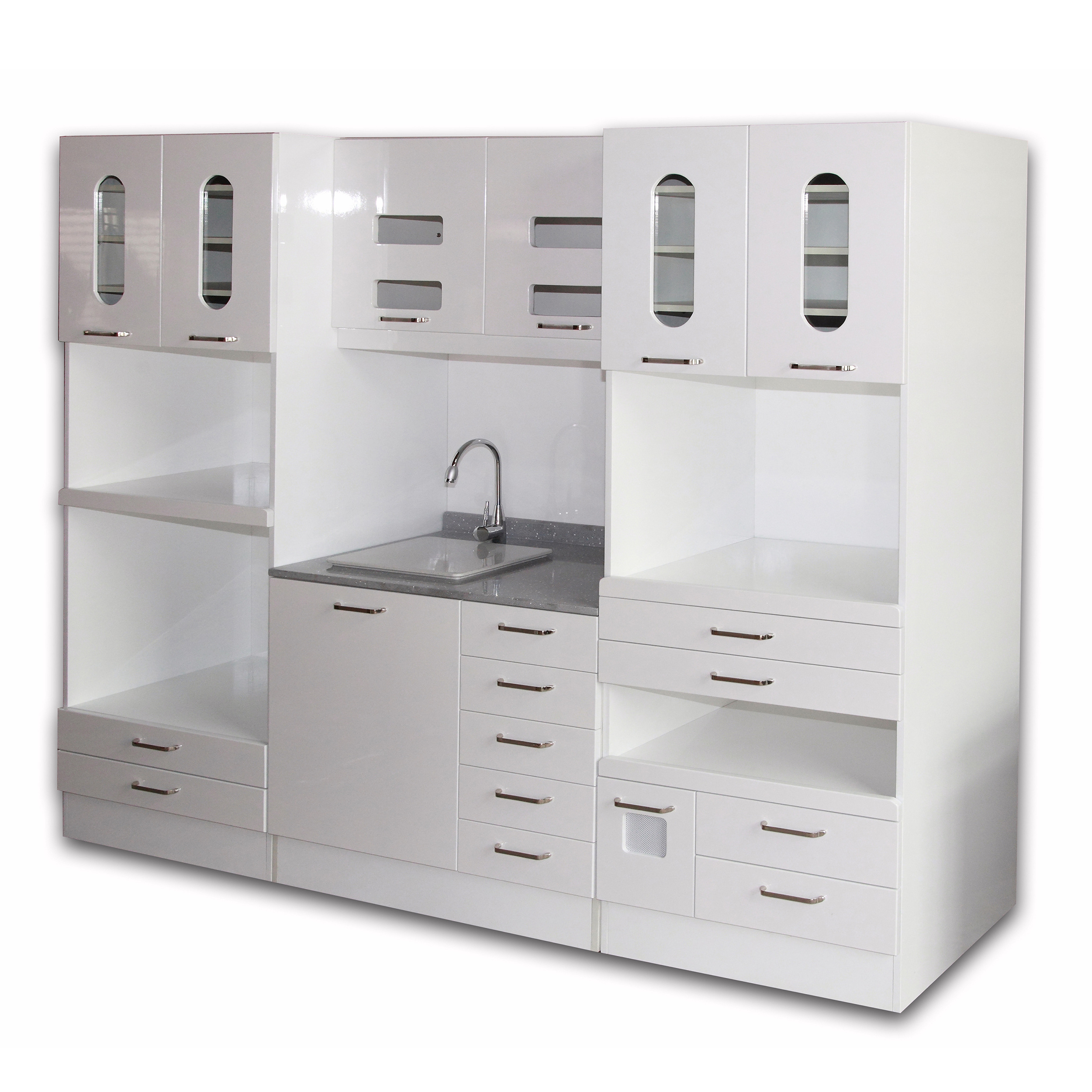 Mobile Wooden dental stainless steel cabinet Free design Can be customized Dental clinic furniture cabinet