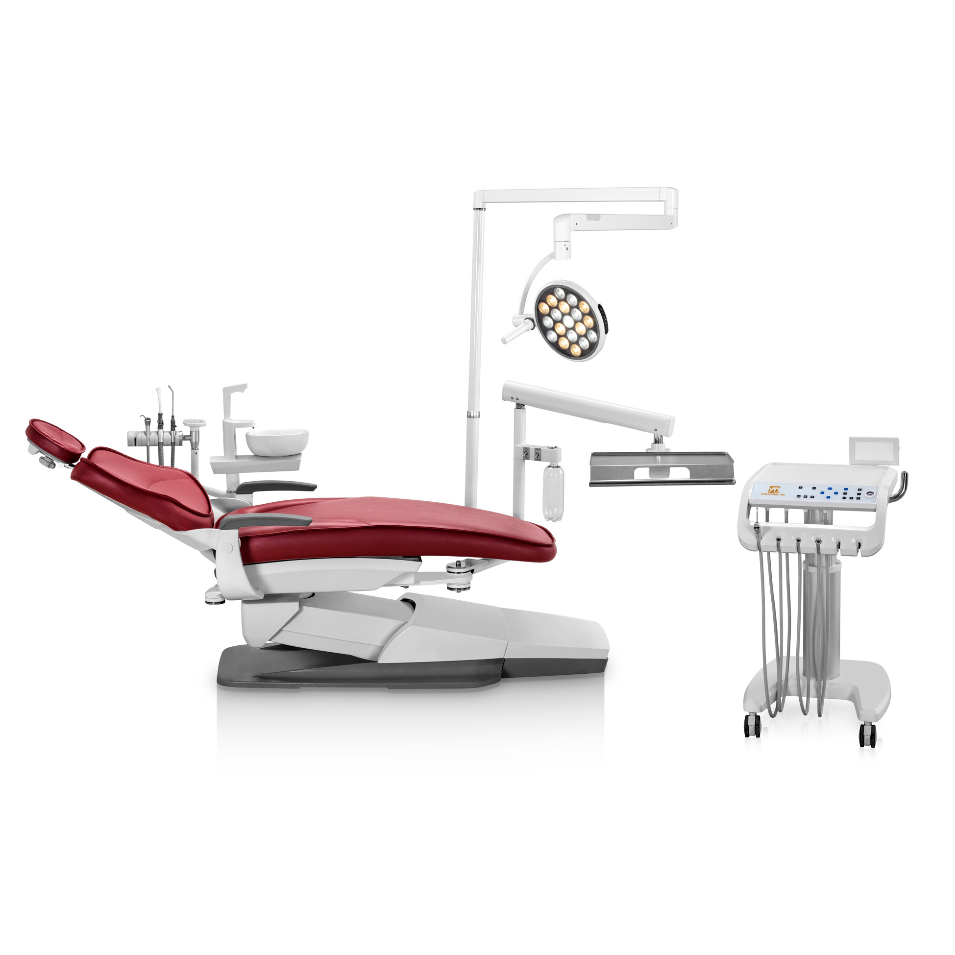 One stop service Mobile cart instrument tray dental chair fauteuil dentaire dentist chair equipment dental chair unit