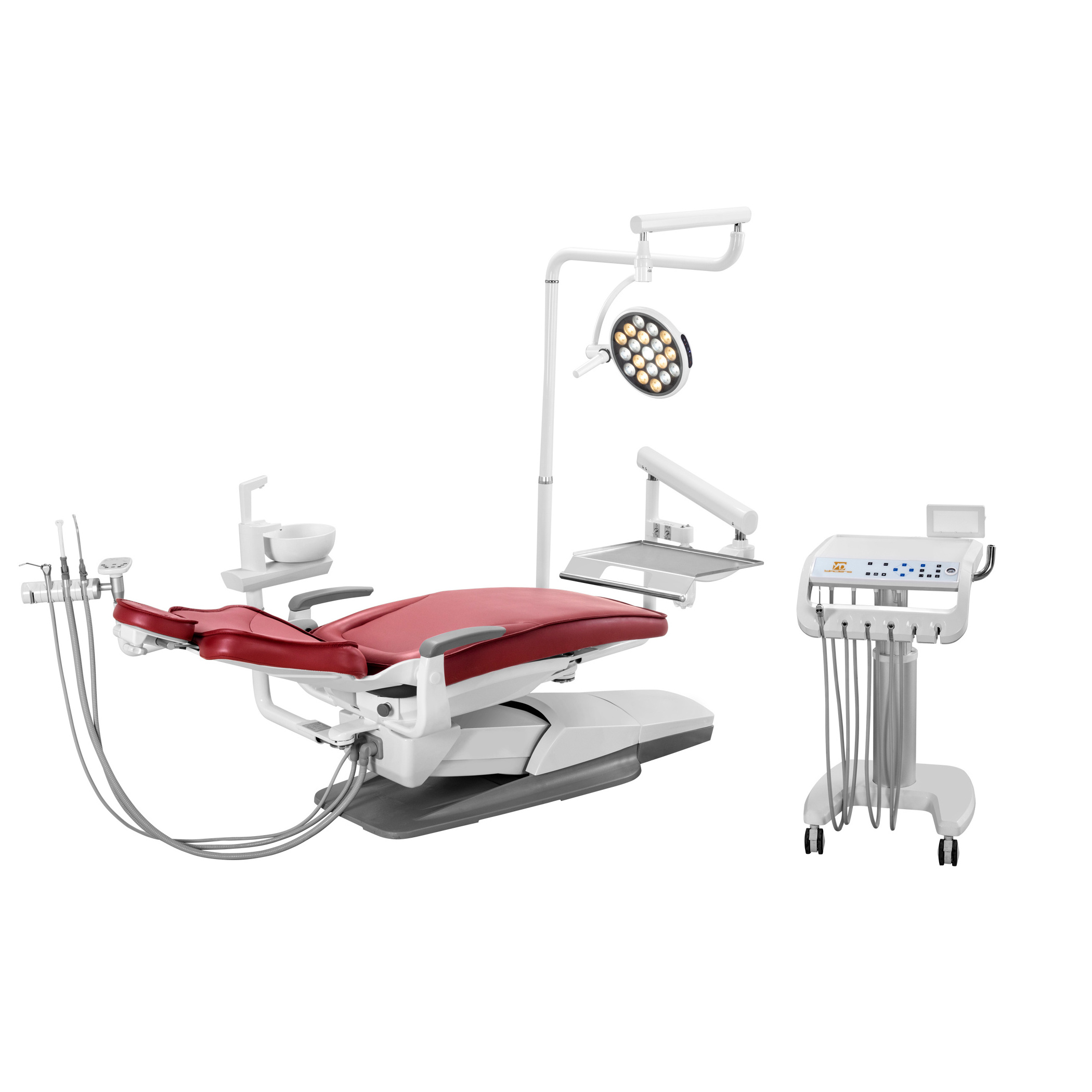 One stop service Mobile cart instrument tray dental chair fauteuil dentaire dentist chair equipment dental chair unit